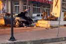 Τροχαίο δυστύχημα στη Φλώρινα: Αυτοκίνητο συγκρούστηκε με άγαλμα
