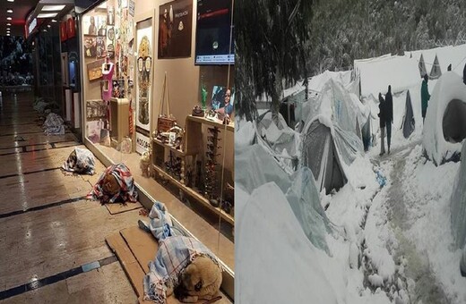 Δύο φωτογραφίες που δείχνουν πόσο διαφορετικά αντιμετωπίζονται μερικές ψυχές εν μέσω σφοδρού χιονιά