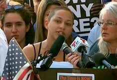 «Ντροπή σου» φώναξε μαθήτρια στον Τραμπ σε διαδήλωση κατά της οπλοκατοχής - BINTEO