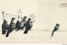 Το νέο έργο του Banksy είναι ένα καυστικό σχόλιο για την μετανάστευση