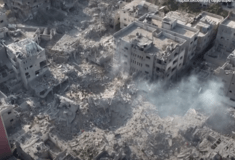 Γάζα: Πλάνα από drone δείχνουν ερείπια στον προσφυγικό καταυλισμό Bureij μετά από βομβαρδισμό