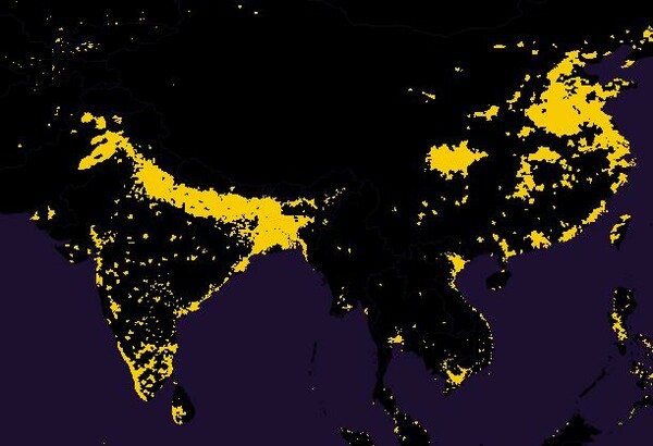 Αυτοί οι χάρτες αποτυπώνουν την ανισόρροπη συγκέντρωση του παγκόσμιου πληθυσμού στις πόλεις