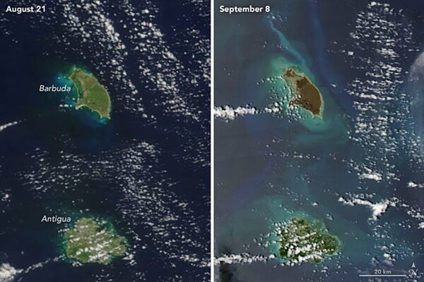 Πώς ο τυφώνας Ίρμα άλλαξε το τοπίο της Καραϊβικής