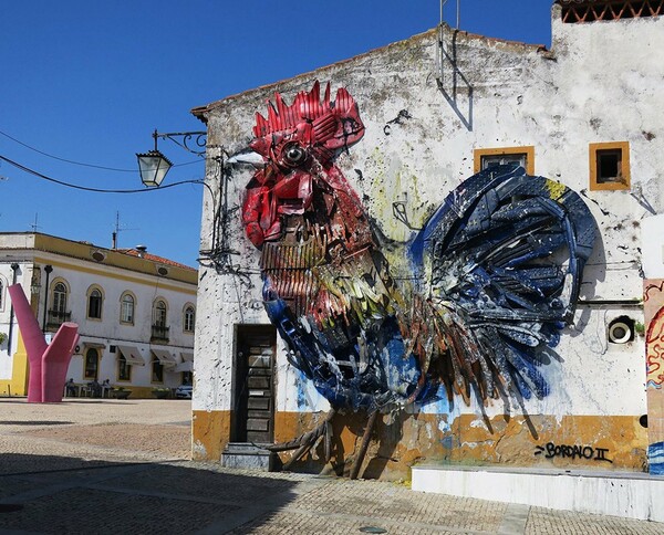 O Bordallo γεμίζει τις πόλεις με τοιχογραφίες πελώριων ζώων