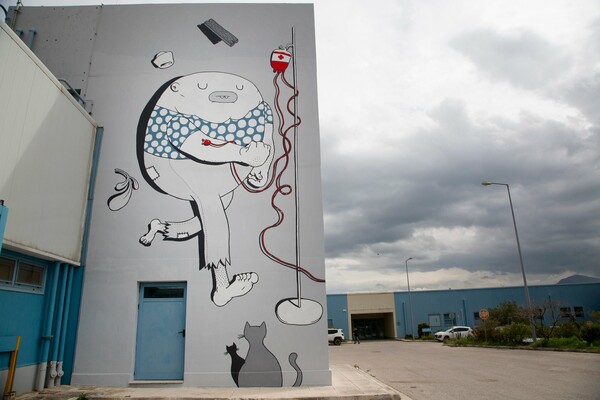 Το εντυπωσιακό γκράφιτι του Dreyk the Pirate για το Εθνικό Κέντρο Αιμοδοσίας