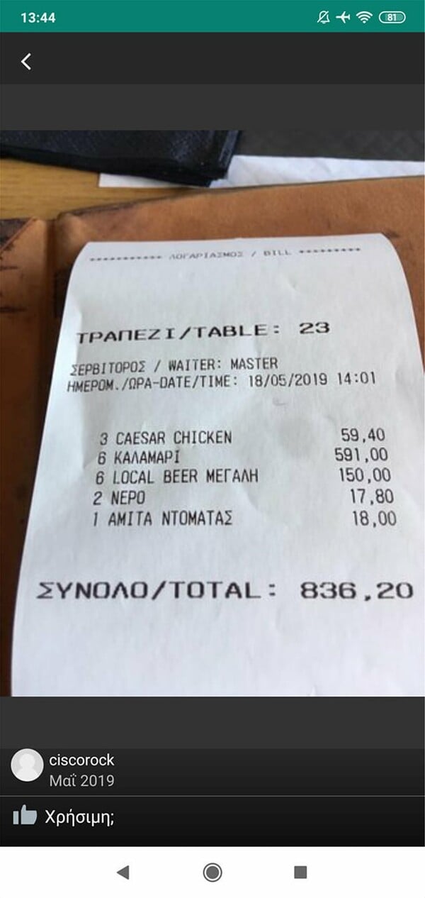 Η εφορία πήγε στο εστιατόριο στη Μύκονο που χρέωσε 836 ευρώ για καλαμάρια - Εντόπισε 12 παραβάσεις
