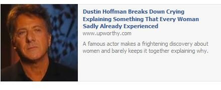 O Ντάστιν Χόφμαν συγκινείται εξηγώντας κάτι που κάθε γυναίκα έχει νιώσει