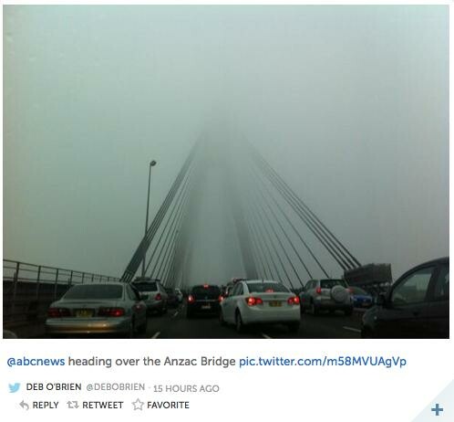 Εικόνες από την πυκνή ομίχλη που κάλυψε σήμερα το Σίδνεϊ