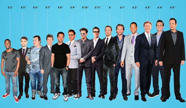 Οι πρωταγωνιστές του Χόλιγουντ, απ' τον κοντύτερο στον ψηλότερο