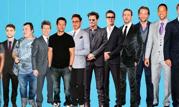 Οι πρωταγωνιστές του Χόλιγουντ, απ' τον κοντύτερο στον ψηλότερο