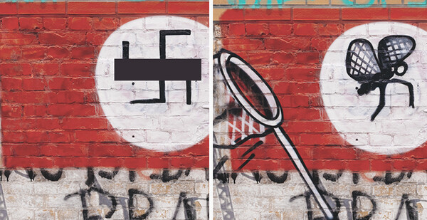 Στο Βερολίνο κάποιος βρήκε τον τρόπο να διαγράψει τις σβάστικες στους τοίχους