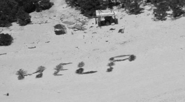 Τρεις άνδρες ναυάγησαν σε νησάκι του Ειρηνικού -Σώθηκαν επειδή έγραψαν «Βοήθεια» στην παραλία