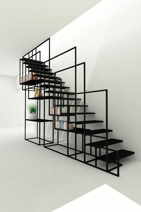 Η έξυπνη (και σχεδιαστικά όμορφη) μεταλλική σκάλα του Amir Zinaburg