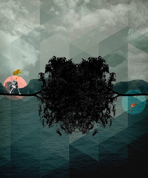 Το ψηφιακό κολάζ του Νίκου Μαραντίδη, ένας παράξενος σουρεάλ πλανήτης