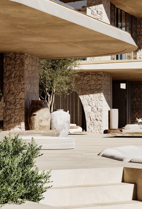 Οι κατοικίες που σχεδιάζει η Μαριαλένα Τσόλκα συνδέονται με το μεσογειακό τοπίο και τη φύση