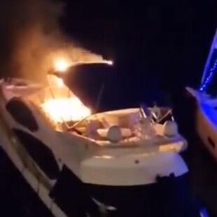 Βόλος: Φωτιά σε σκάφος στη βραδιά των φαναριών