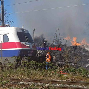 Θεσσαλονίκη: Φθορές σε τρένο της Hellenic Train από φωτιά- Κινδύνευσαν οι μηχανοδηγοί